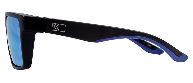 Matte Black + Blue Rubber / Smoke + Ice Blue Mirror
