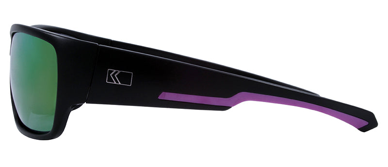 Matte Black + Purple Rubber / Smoke + Purple Mirror
