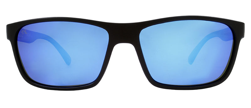Matte Black / Smoke + Blue Mirror