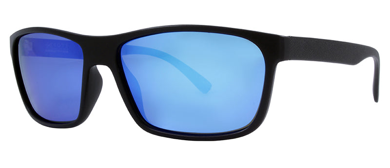 Matte Black / Smoke + Blue Mirror