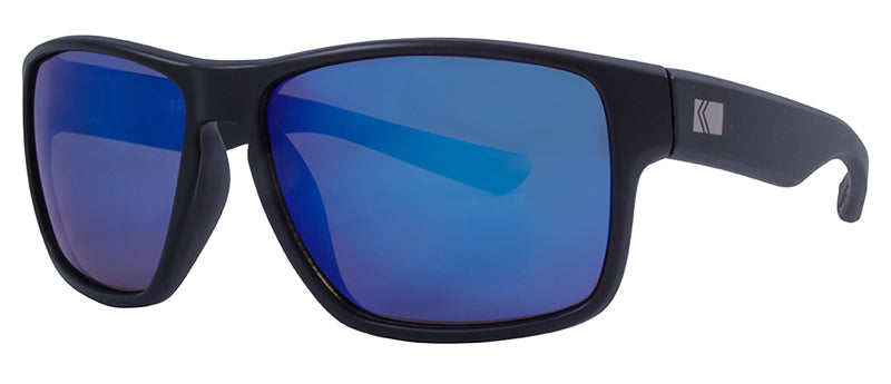 Matte Black + Black Rubber / Smoke + Blue Mirror
