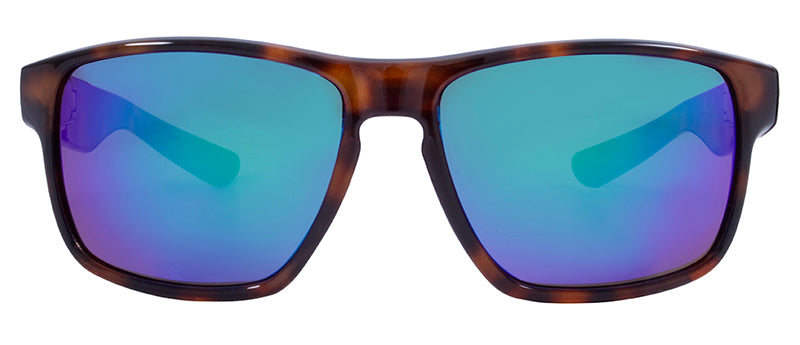 Gloss Demi Pattern + Black Rubber / Smoke + Blue Green Mirror
