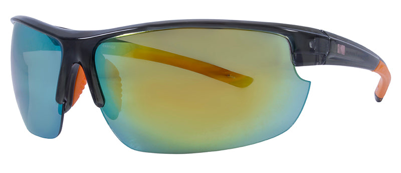 Gloss Crystal Grey + Orange Rubber / Smoke + Orange Mirror
