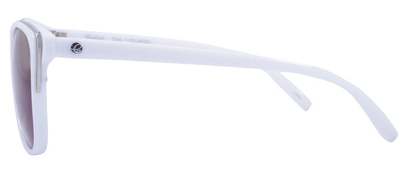 Gloss White + Silver Accent / Smoke + Purple Mirror
