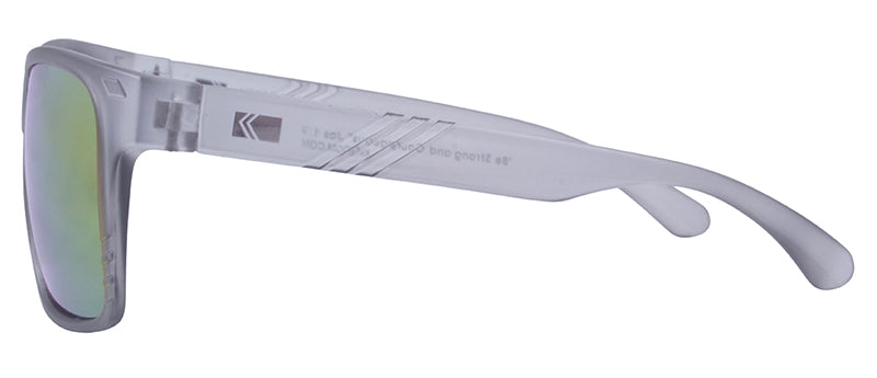 Matte Crystal Cool Grey / Smoke + Red Mirror
