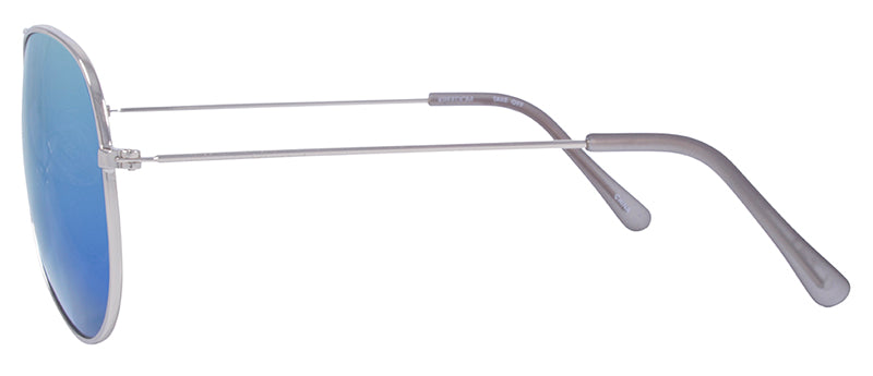 Gloss Silver / Smoke + Ice Blue Mirror