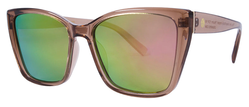 Gloss Crystal Mocha / Smoke + Rose Gold Mirror
