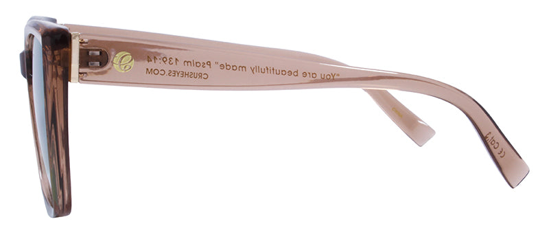 Gloss Crystal Mocha / Smoke + Rose Gold Mirror
