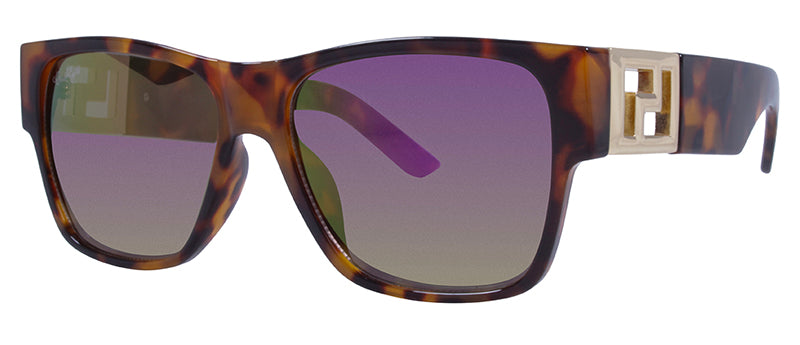 Gloss Demi Pattern + Gold Accent / Green + Purple Pink Mirror