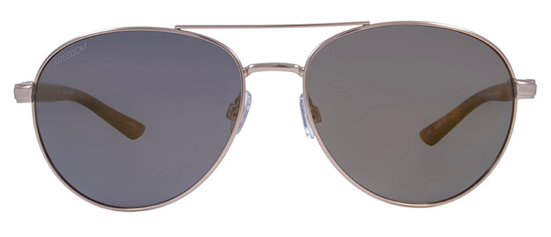 Matte Gold + Demi Temple Tips / Smoke + Gold Flash Mirror
