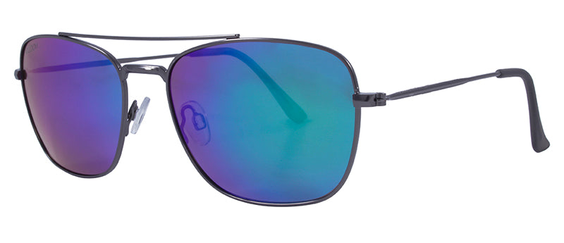 Gloss Silver + Black Tips / Smoke + Ice Blue Mirror
