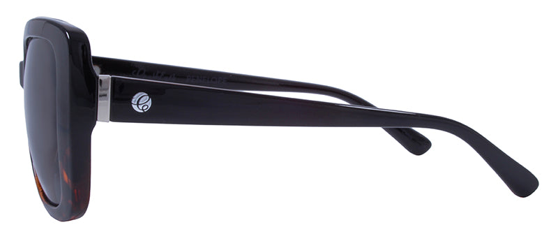 Gloss Black Fade to Demi + Silver Metal / Smoke
