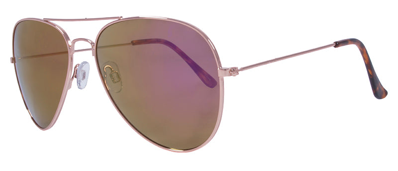 Gloss Rose Gold + Demi Temple Tips / Brown + Purple Pink Mirror
