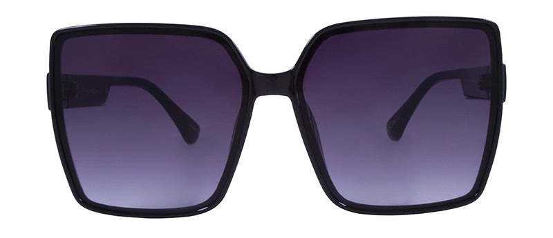 Gloss Black + Silver Metal / Gradient Smoke
