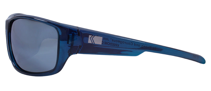 Gloss Crystal Navy Blue / Green + Silver Flash Mirror
