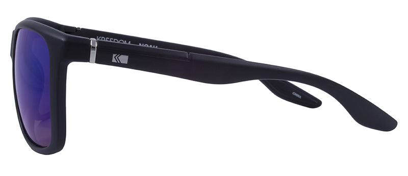 Matte Black + Silver Metal / Smoke + Blue Mirror
