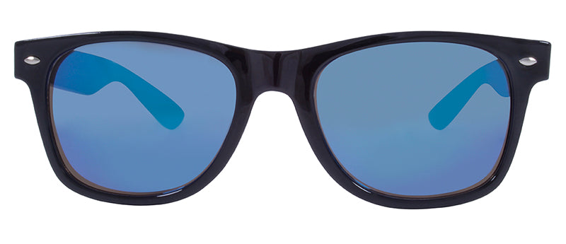 Gloss Black / Smoke + Blue Mirror