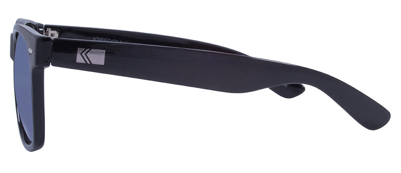 Gloss Black / Smoke + Blue Mirror