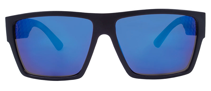 Matte Black / Smoke + Blue Mirror