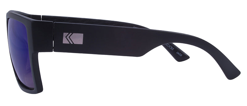 Matte Black / Smoke + Blue Mirror