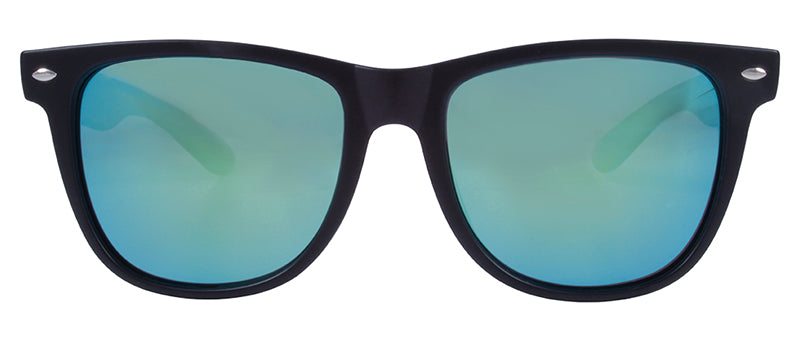 Matte Black + Silver Metal / Smoke + Ice Blue Mirror
