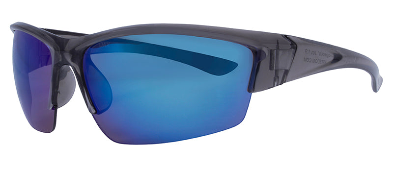 Gloss Crystal Cool Grey / Smoke + Ice Blue Mirror
