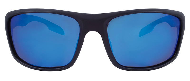 Matte Black / Smoke + Blue Mirror