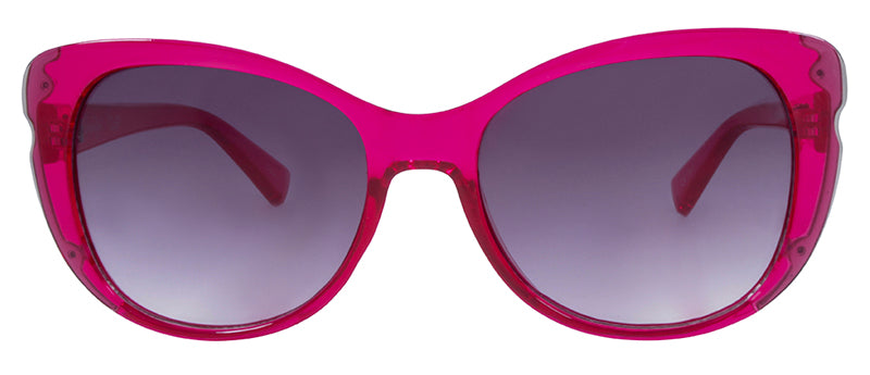 Gloss Crystal Dark Pink + Silver Metal / Gradient Smoke
