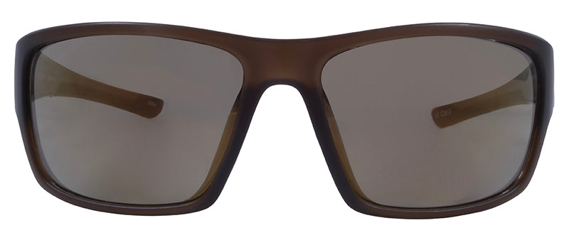 Matte Crystal Brown / Smoke + Gold Flash Mirror
