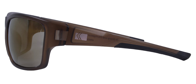 Matte Crystal Brown / Smoke + Gold Flash Mirror
