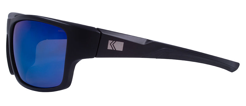 Matte Black / Smoke + Blue Mirror