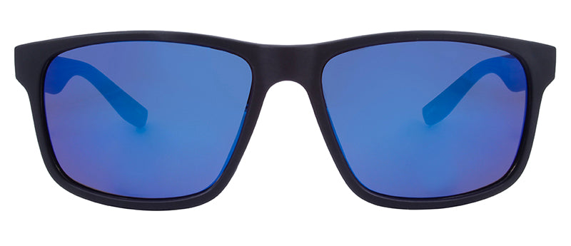 Matte Black / Smoke + Blue Mirror