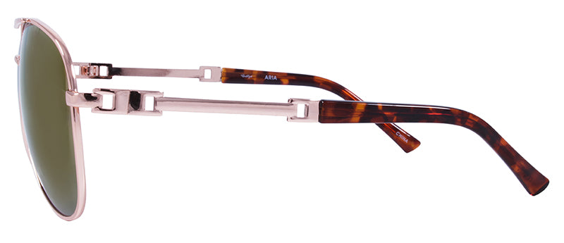 Gloss Gold + Demi Temple Tips / Brown
