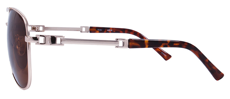 Gloss Gold + Demi Temple Tips / Brown