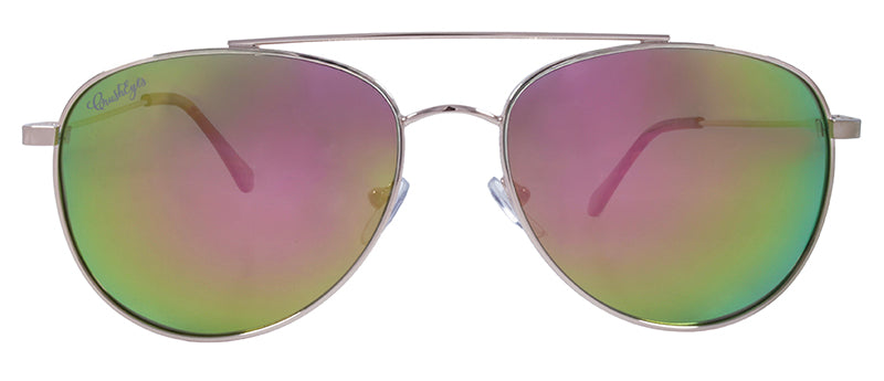 Gloss Rose Gold + Demi Temple Tips / Smoke + Rose Gold Mirror