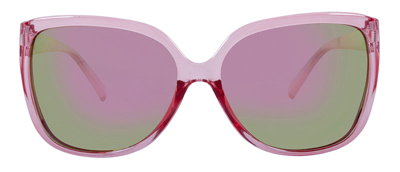 Gloss Crystal Pink / Smoke + Gold Flash Mirror
