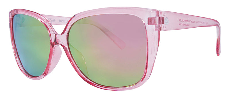 Gloss Crystal Pink / Smoke + Gold Flash Mirror
