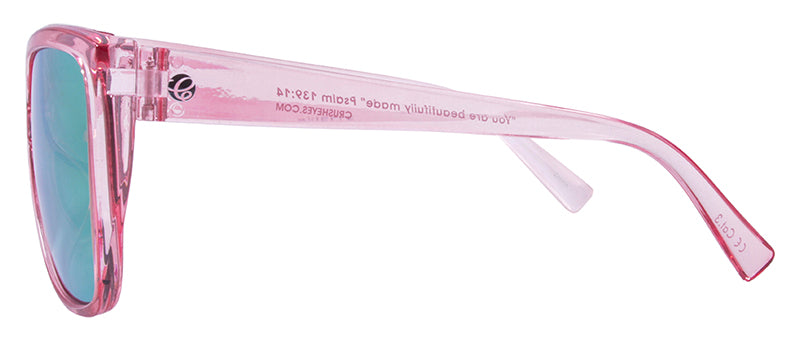 Gloss Crystal Pink / Smoke + Gold Flash Mirror
