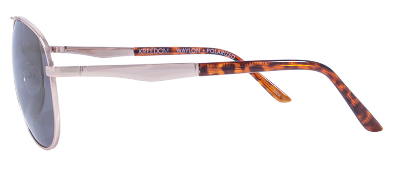 Gloss Gold + Demi Temple Tips / Smoke + Gold Flash Mirror
