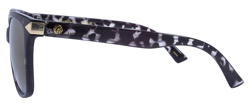 Gloss Clear to Black Demi Spray + Gold Accent / Smoke + Gold Flash Mirror
