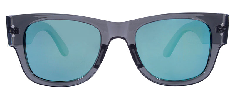 Gloss Crystal Grey / Smoke + Ice Blue Mirror
