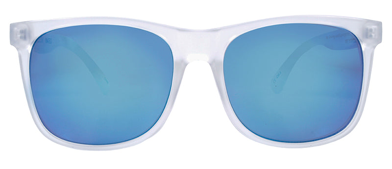 Matte Crystal Clear / Smoke + Ice Blue Mirror
