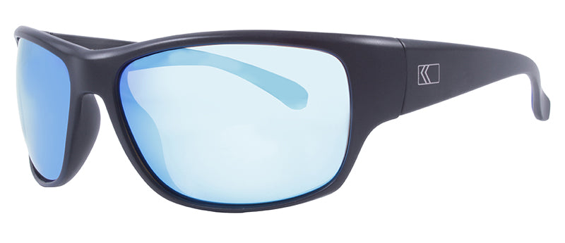Matte Black + Blue Rubber / Smoke + Ice Blue Mirror
