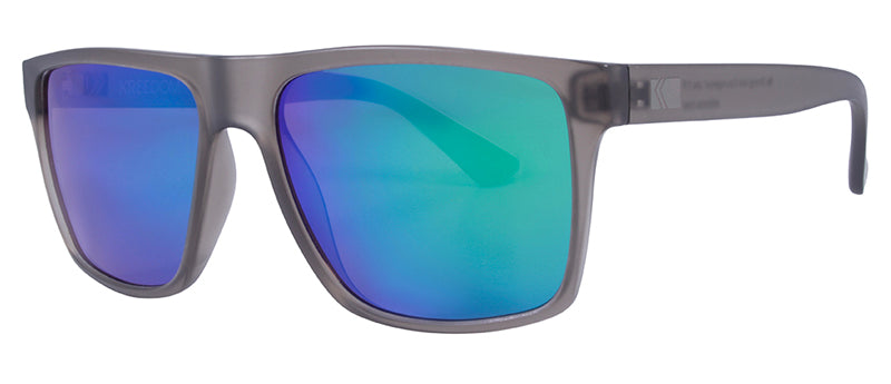 Matte Crystal Grey / Smoke + Yellow Green Mirror
