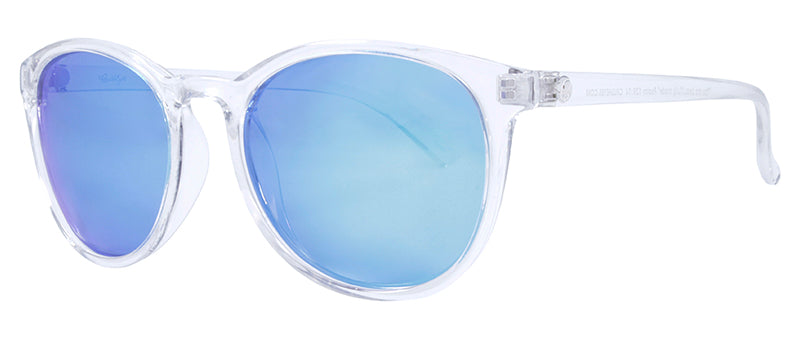 Gloss Crystal Clear / Smoke + Ice Blue Mirror
