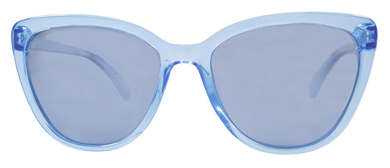 Gloss Crystal Blue / Smoke + Silver Flash Mirror
