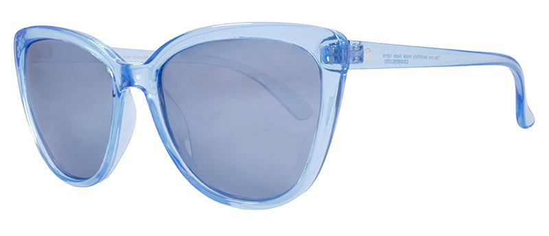 Gloss Crystal Blue / Smoke + Silver Flash Mirror
