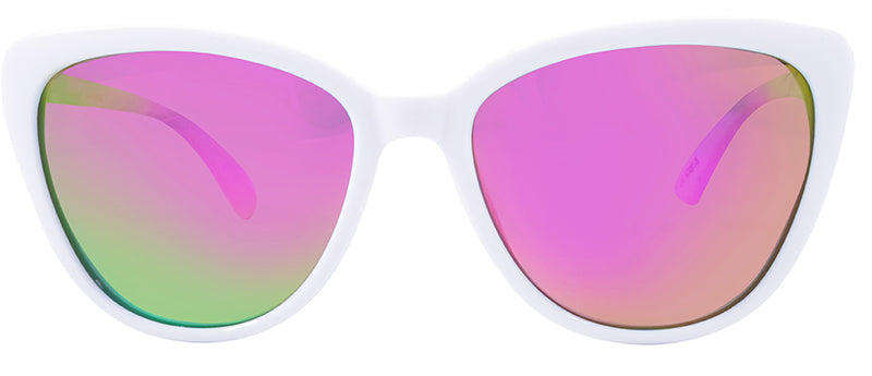 Gloss White / Smoke + Purple Pink Mirror