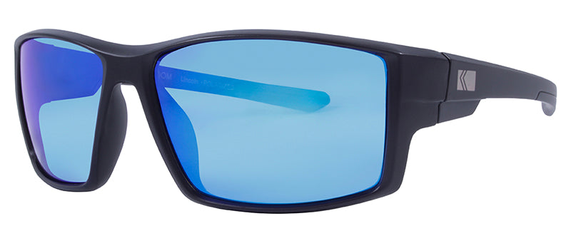 Matte Black / Smoke + Ice Blue Mirror