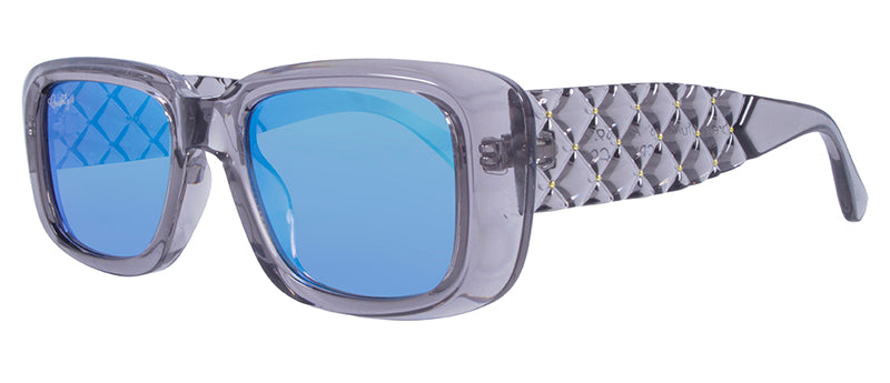 Gloss Crystal Grey / Smoke + Ice Blue Mirror
